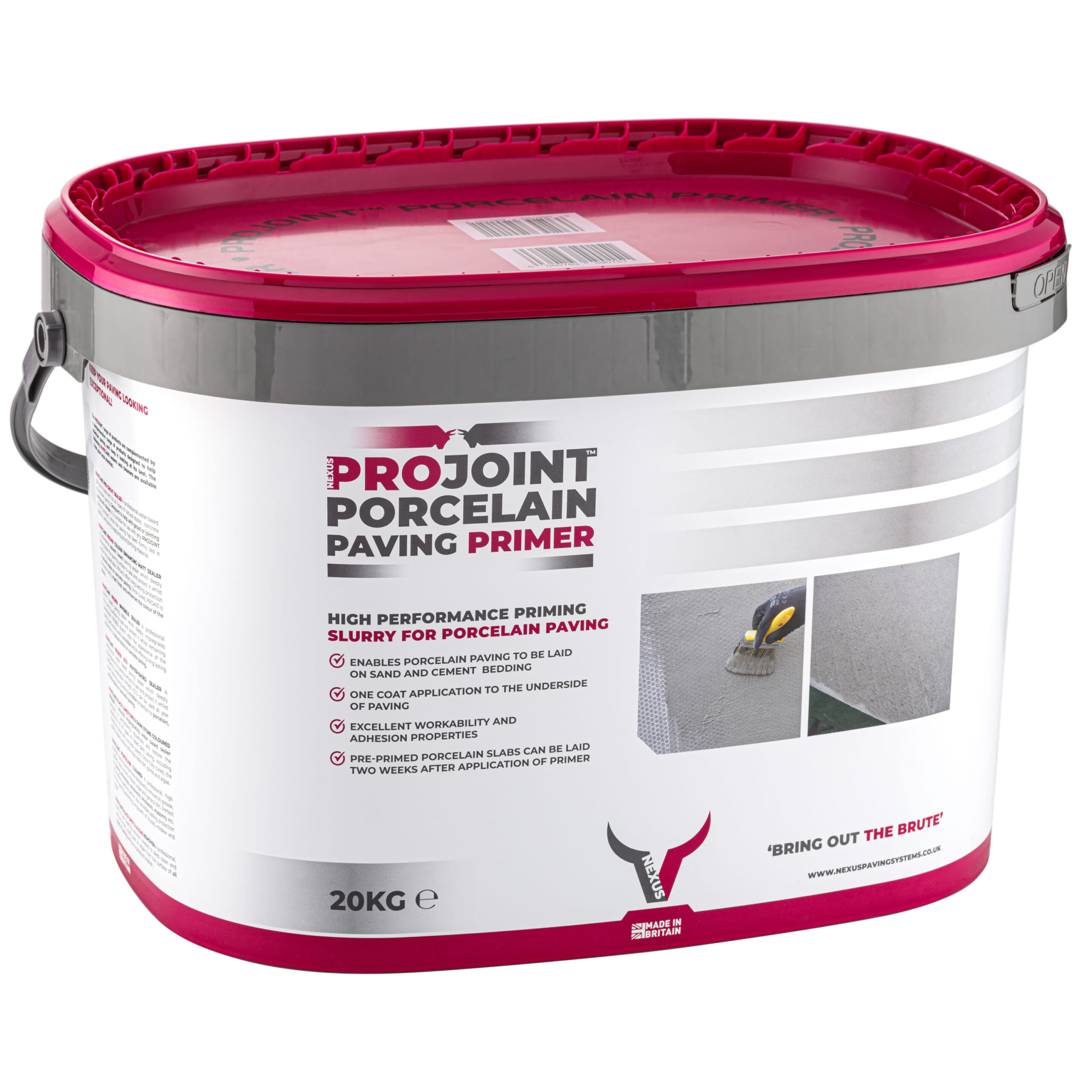 ProJoint Porcelain Paving Primer 20kg - High Performance Priming Slurry - Side View