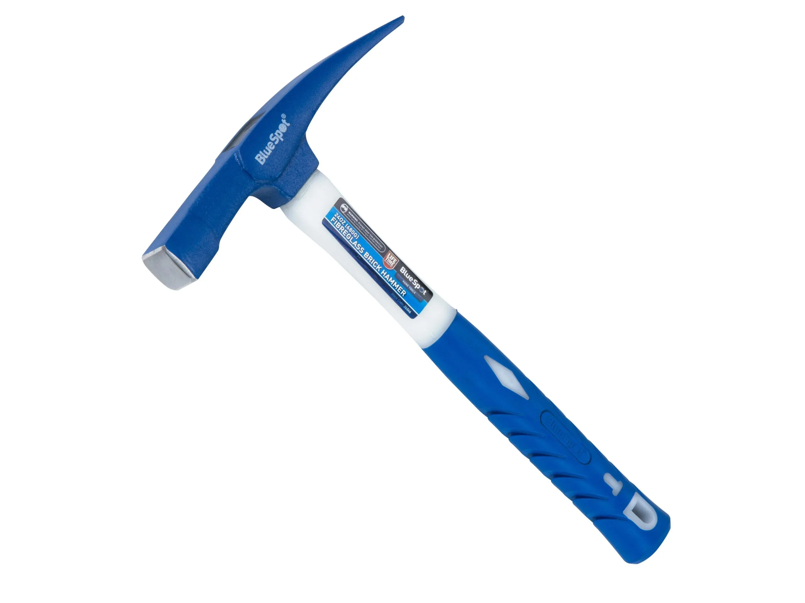 Blue Spot Tools Soft Grip Fibreglass Brick Hammer – 24oz (26566)
