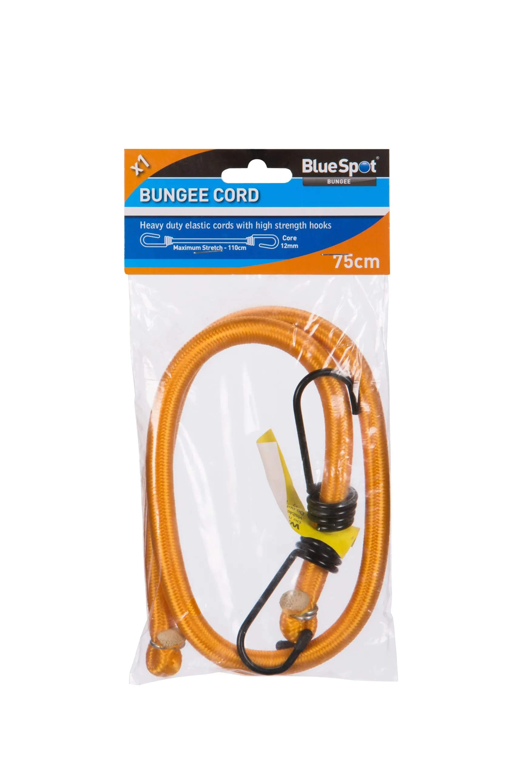 Blue Spot Tools Heavy-Duty Bungee Cord – 75cm, Orange (45434)