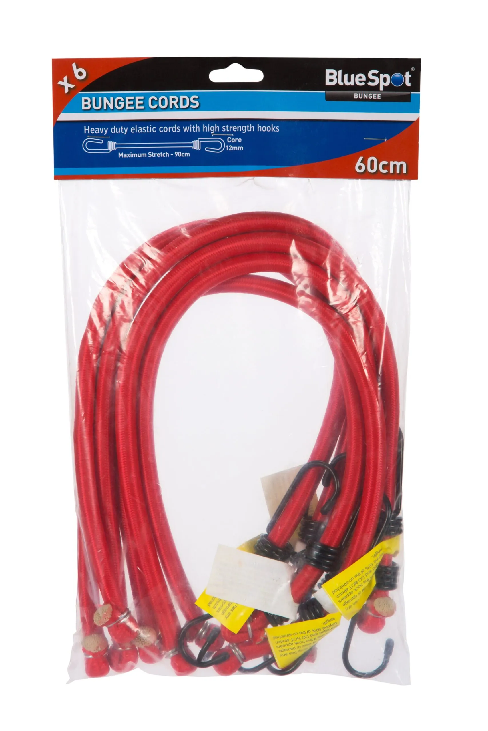 45459_9.jpg Blue Spot Tools Bungee Cord Straps 6 Pack – 60cm, Red (45459)