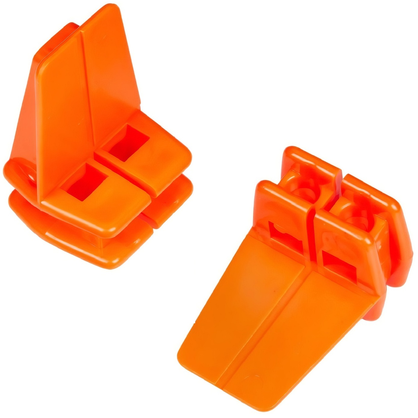 Blue Spot Tools Bricklayers Corner Line Level Blocks Twin Pack hi vis bright orange
