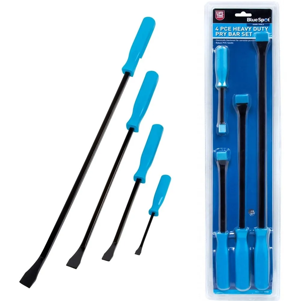 Blue Spot Tools Heavy-Duty Pry Bar  – 4 Piece Set (25540)