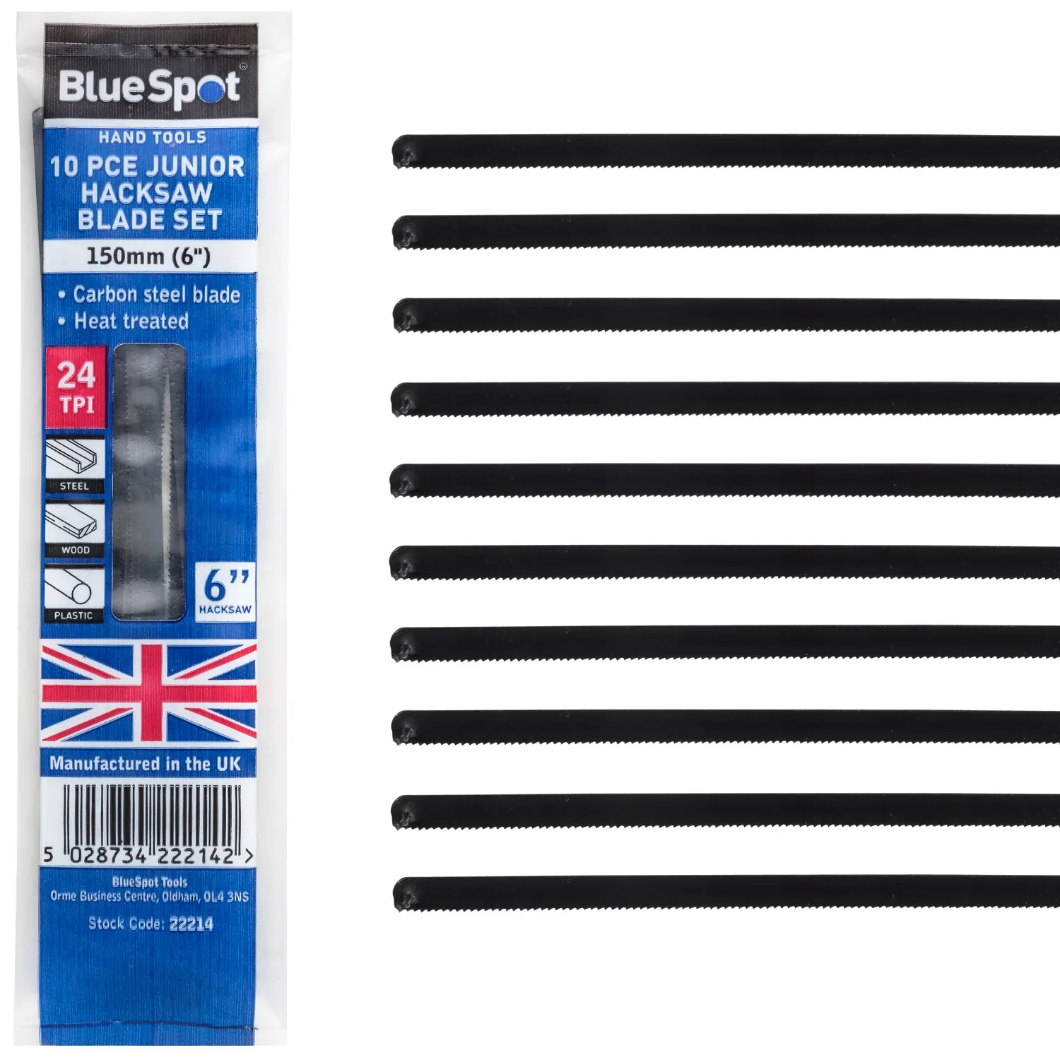 blue-spot-tools-british-junior-hacksaw-blade-150mm-x-10-22214-bluespot.jpg Blue Spot Tools British Junior Hacksaw Blade Set – 150mm, 10pc (22214)