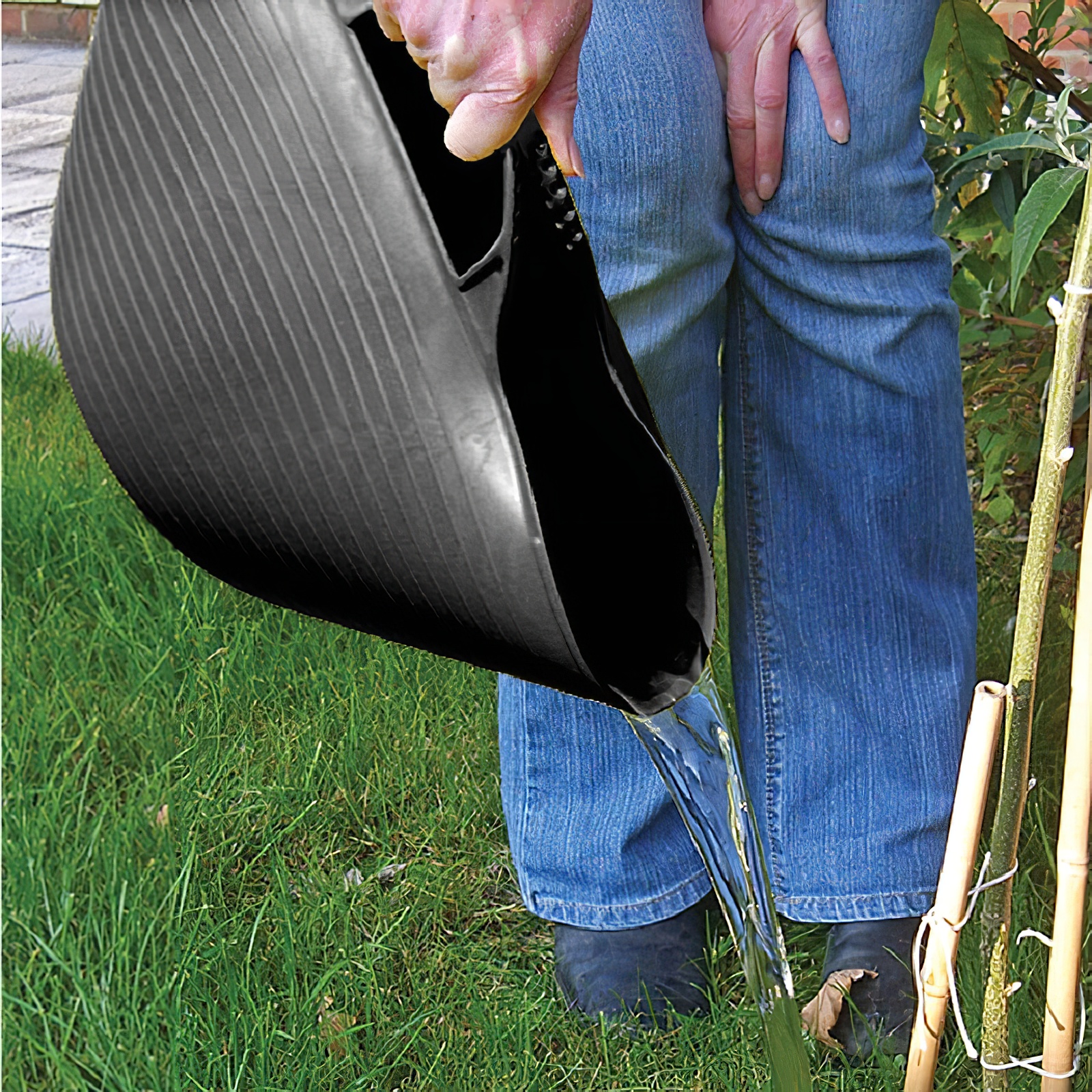 Black Large 42 Litre Faithfull Flexible garden Builders bucket water container