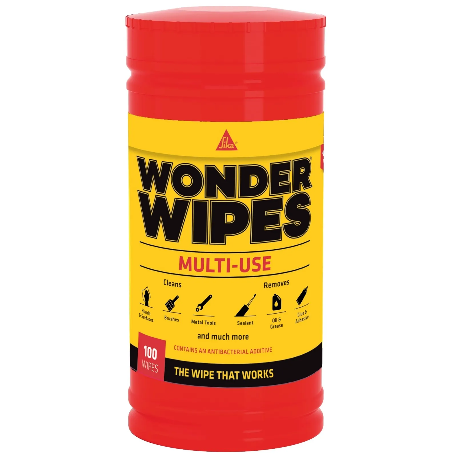 sika-everbuild-wonder-cleaning-wipes-wipe80.jpg Sika Everbuild Antibacterial Wonder Wipes – 100 Wipe Tub (467442)