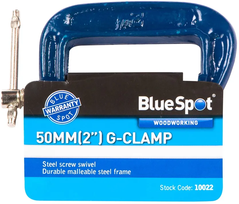 blue-spot-tools-fine-thread-g-clamp-50mm-2-inch-10022-bluespot.jpg Blue Spot Tools Fine Thread G-Clamp – 50mm, 2 Inch (10022)