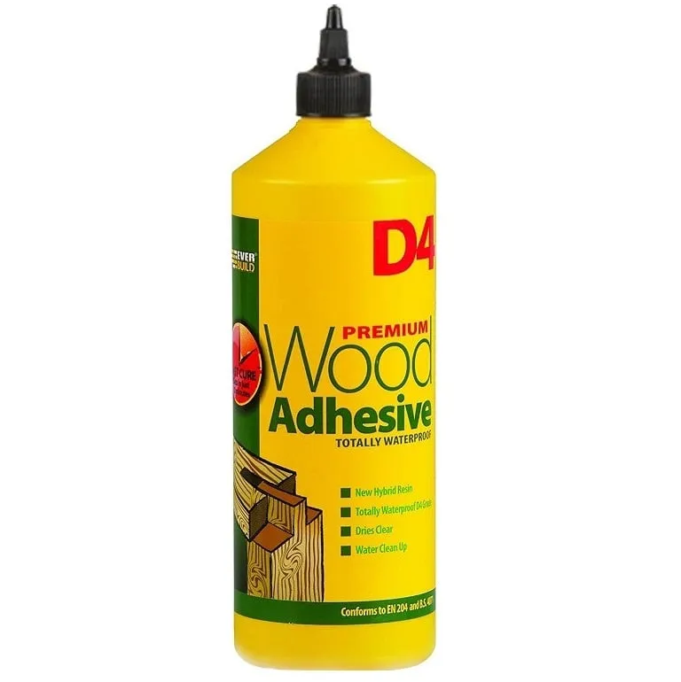 everbuild-d4-waterproof-wood-adhesive-1-litre-d41.jpg Everbuild Waterproof D4 Hybrid Resin Wood Adhesive – 1 Litre MPN: 484942 (D41)