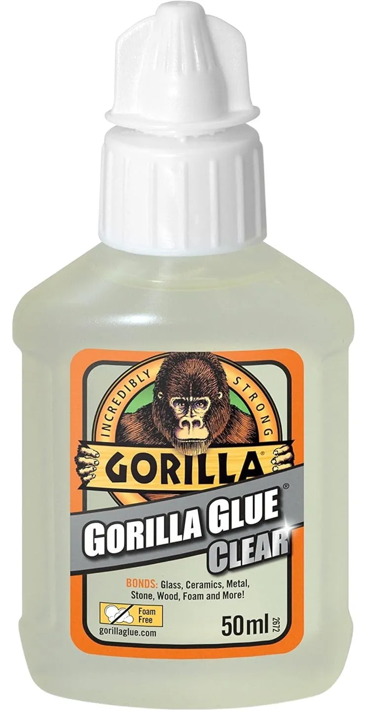 Gorilla Glue Crystal Clear Adhesive – 50ml for Interior & Exterior (GRGGGCL50)