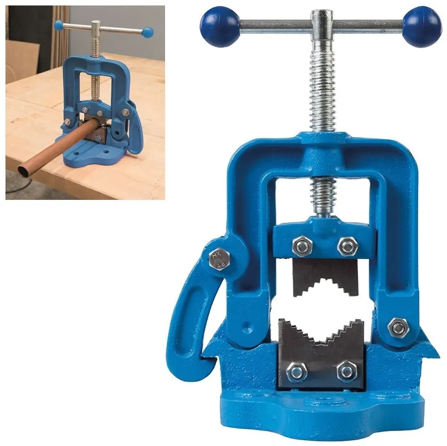 silverline-plumbers-hinged-pipe-vice-clamp-609150-1.jpg Silverline Tools Plumbers Hinged Clamping Pipe Vice – Tube Clamp (609150)