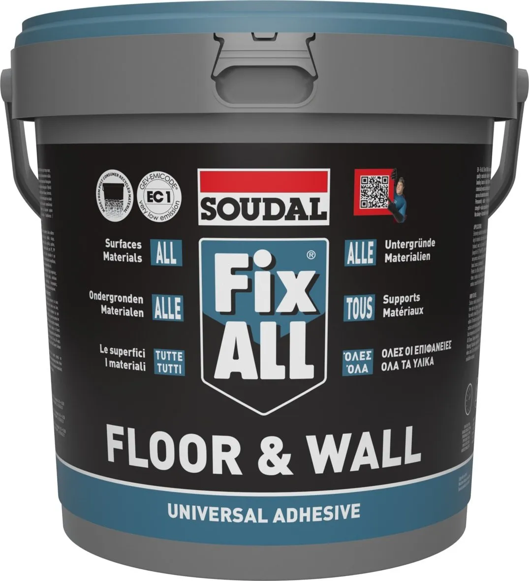 Soudal Fix All Multi-Purpose Floor and Wall Adhesive – White, 4kg (120137)
