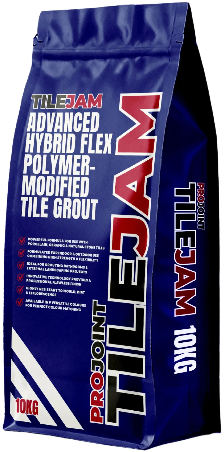 ProJoint TileJam Advanced Hybrid Flex Polymer-Modified Tile Grout – 10kg, Paris Stone (TJPS10)