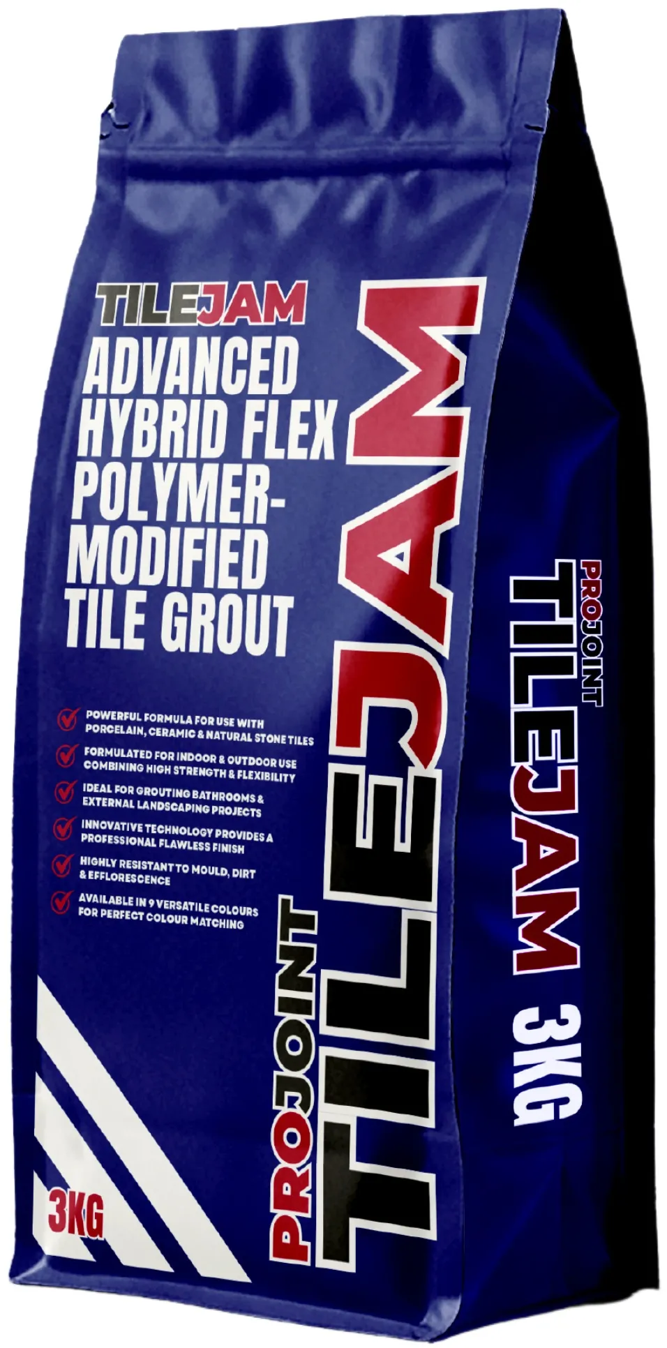 ProJoint TileJam Advanced Hybrid Flex Polymer-Modified Tile Grout – 3kg, Desert Dune (TJDD3)