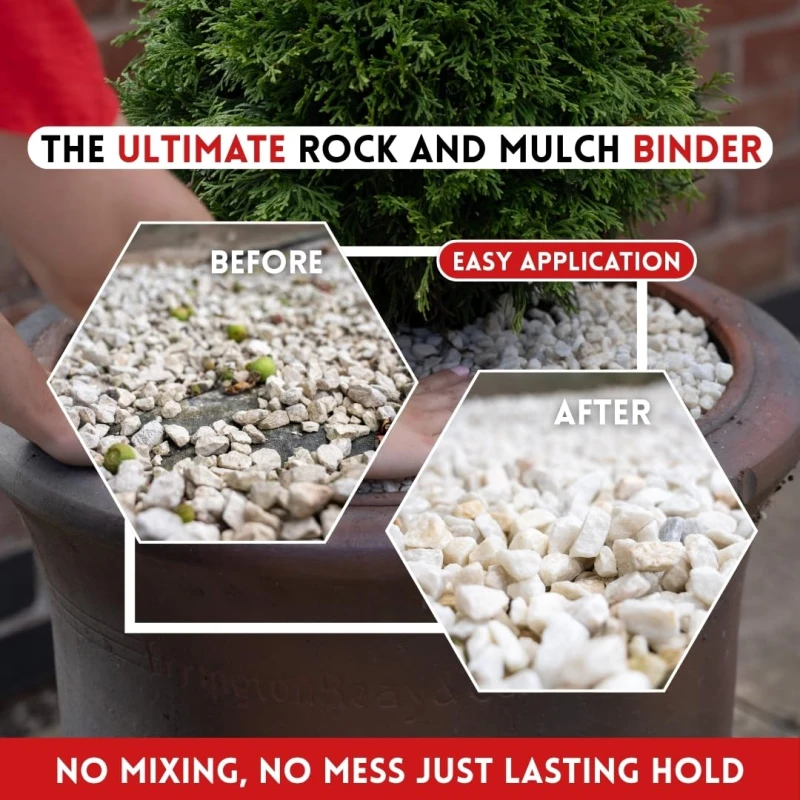 Flow Rock Glue PRO 5 Litre Garden Decorative Rock, Gravel & Mulch Binder - RGLUE5L Flow Rock Glue PRO 5 Litre Garden Decorative Rock, Gravel & Mulch Binder - RGLUE5L