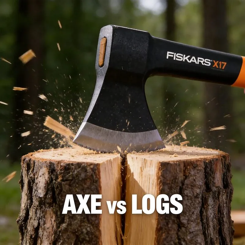 Fiskars 1.57kg Splitting Axe & 53cm Bowsaw Set Demo | FSK1001621 Fiskars 1.57kg Splitting Axe & 53cm Bowsaw Set Demo | FSK1001621