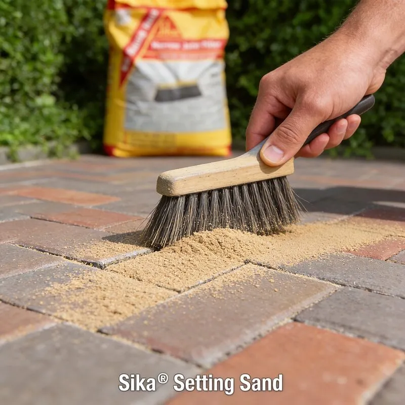 Applying Setting Sand to Block Paving Applying Setting Sand to Block Paving