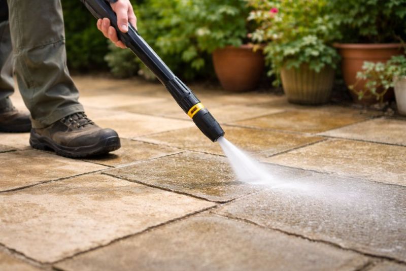 Wasing Patio How to Clean a Patio Safely: Pressure Washing vs Chemical Cleaners