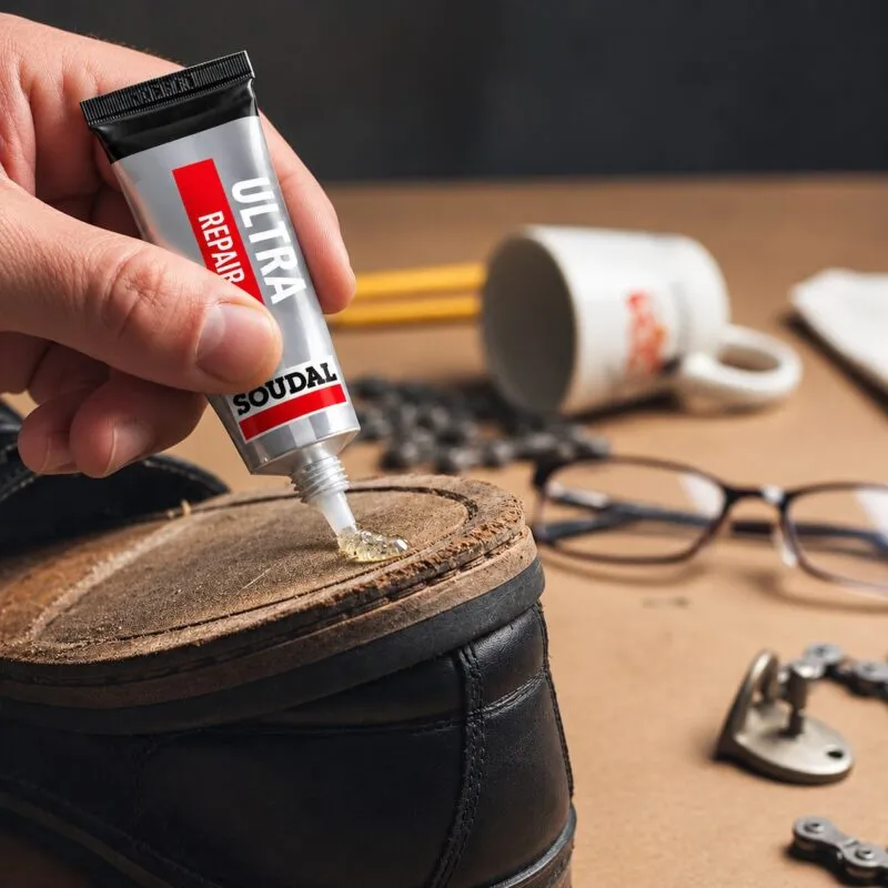 Soudal Ultra Repair Adhesive Glue for Shoe Repairs and Crafts Soudal Ultra Repair adhesive glue tube for shoe repairs, crafts and general household repairs.