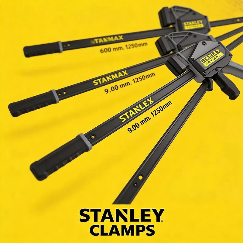STANLEY FATMAX Pro Trigger Clamps – 600mm to 1250mm | 3 Sizes STANLEY FATMAX Pro Trigger Clamps - 600mm to 1250mm | 3 Sizes