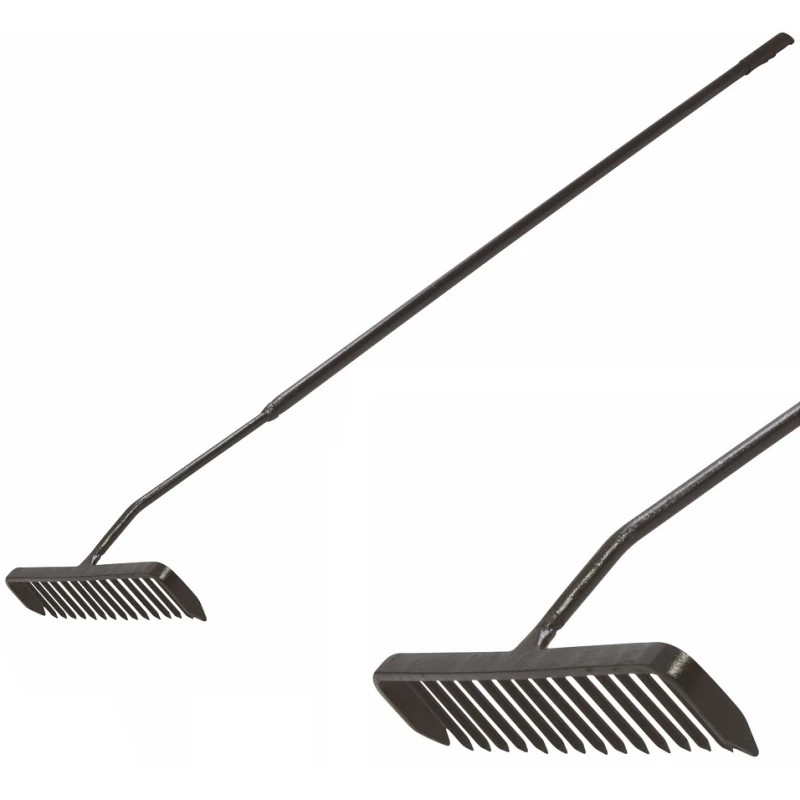 Amtech asphalt rake showing full length handle and wide head for surface preparation