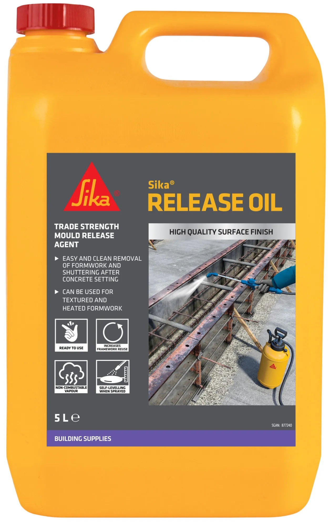 Sika Release Oil Mould Formwork Release Agent 5 Litre Tub 513849