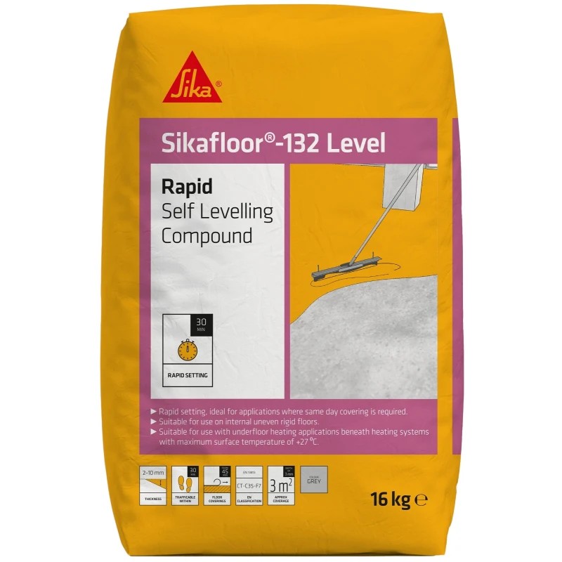 Sika Sikafloor 132 self levelling compound 16kg rapid setting floor levelling compound product bag