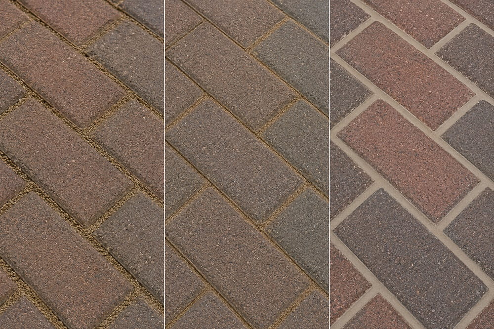 Comparison of block paving joints filled with jointing sand stabilising sand and jointing compound