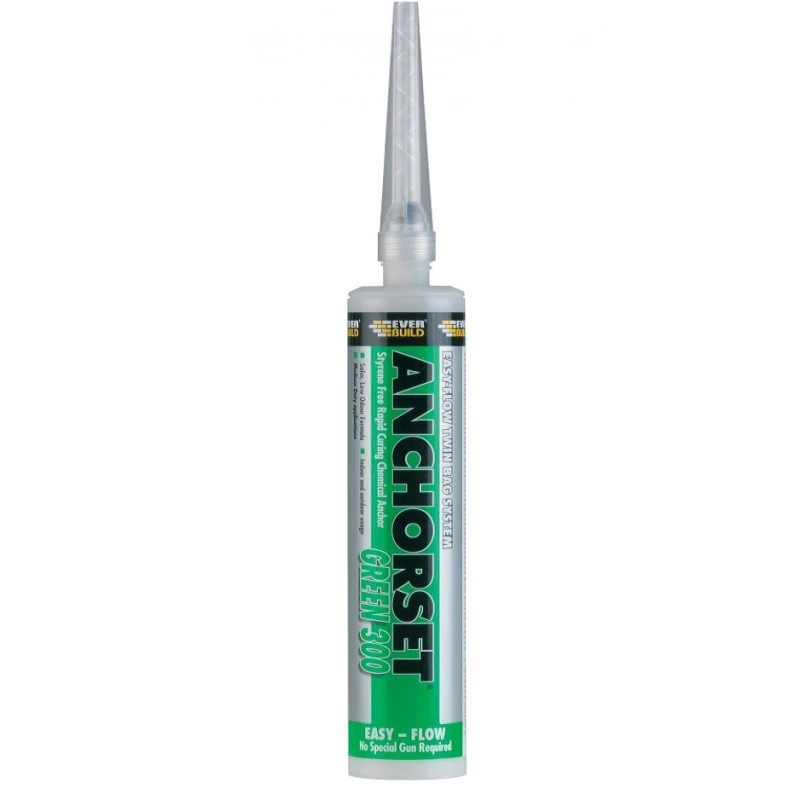 Everbuild Anchorset Green 300 Chemical Anchor Resin Cartridge