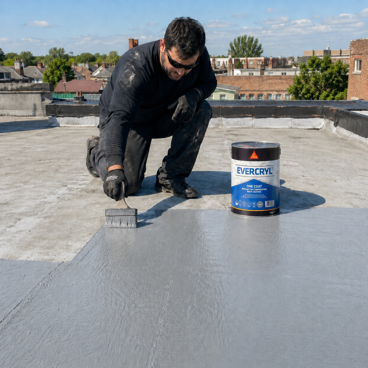 sika-evercryl-roof-coating-paint-being-applied-by-brush