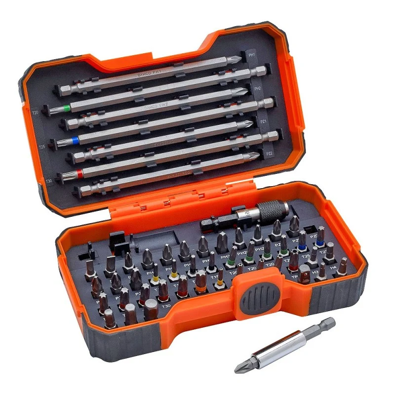 Bahco Screwdriver Bit Set in Open Case Bahco 59/S54BC 54 Piece Screwdriver and Security Bit Set XMS26BIT54