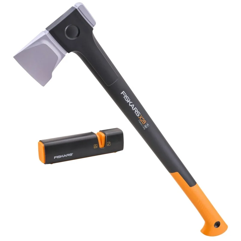 Fiskars X28 Axe and Sharpener Fiskars X28 Wood Splitting Axe and Sharpener 710mm XMS26AXE