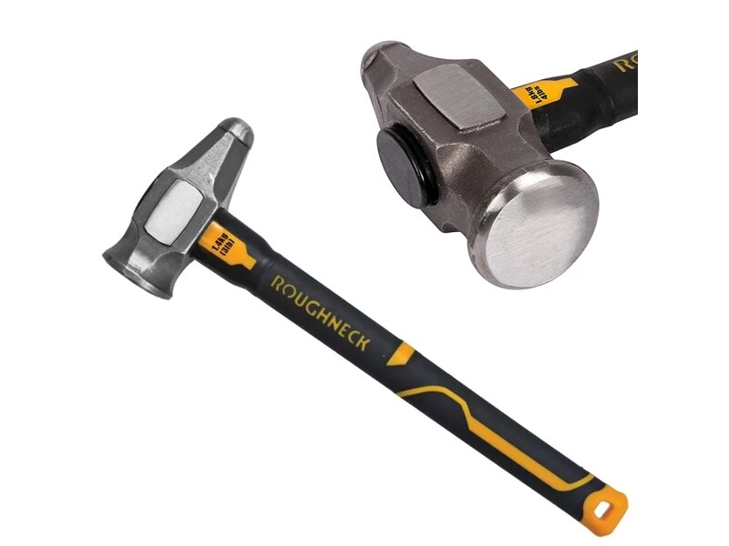 Roughneck Gorilla 3lb mini sledge hammer with detailed head view