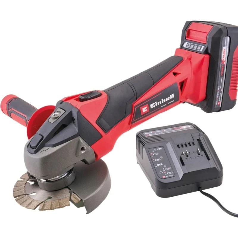 Einhell Power X-Change Angle Grinder – 18V Kit Einhell 18V Power X-Change Brushless 115mm Cordless Angle Grinder Set with 4.0Ah Battery & Charger XMS26PXGRIND