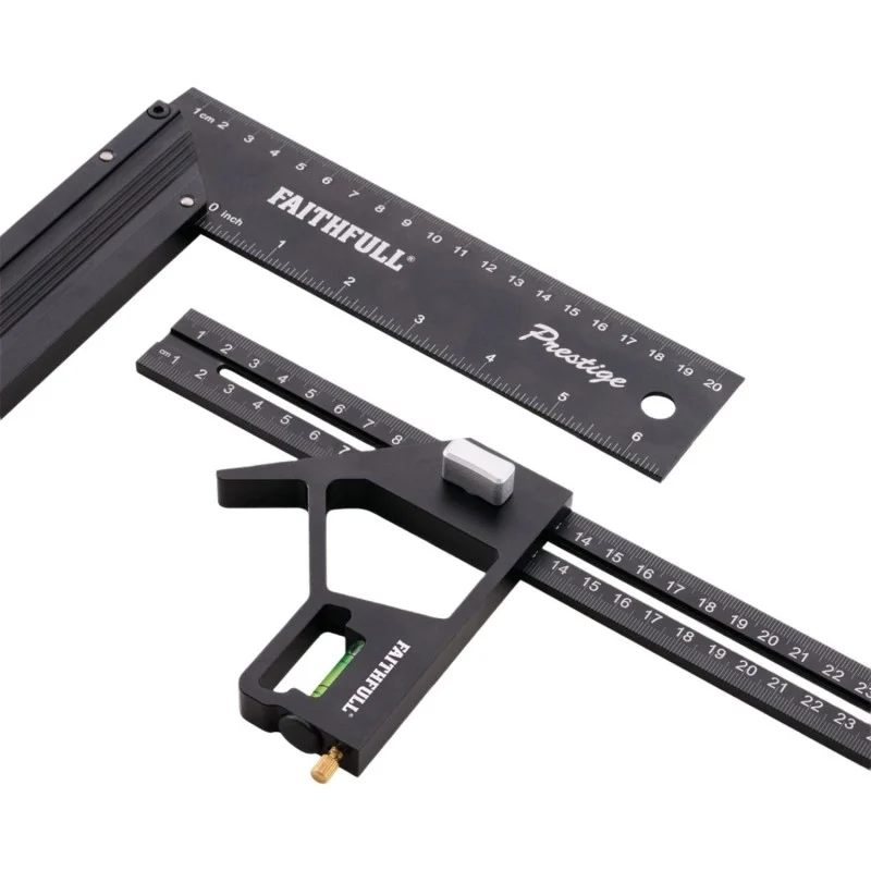 Faithfull Combination and Try Squares – Measuring Pair Faithfull CNC Aluminium Combination Square & 200mm (8in) Try Square Set XMS26COMBTRY