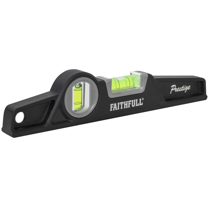 Faithfull compact magnetic scaffold level showing circular and horizontal vials