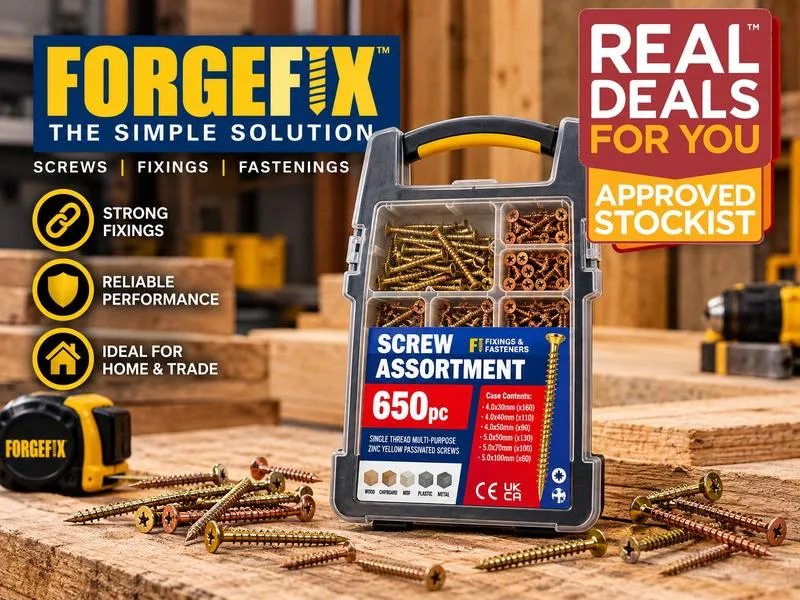 ForgeFix 650-Piece Wood Screw Organiser – Real Deals For You ForgeFix Real Deals For You