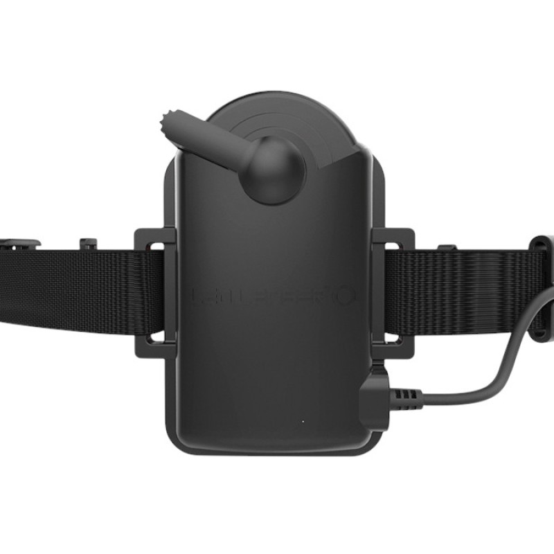Close-up of the rear AAA battery pack on the LED Lenser H3.2 head torch