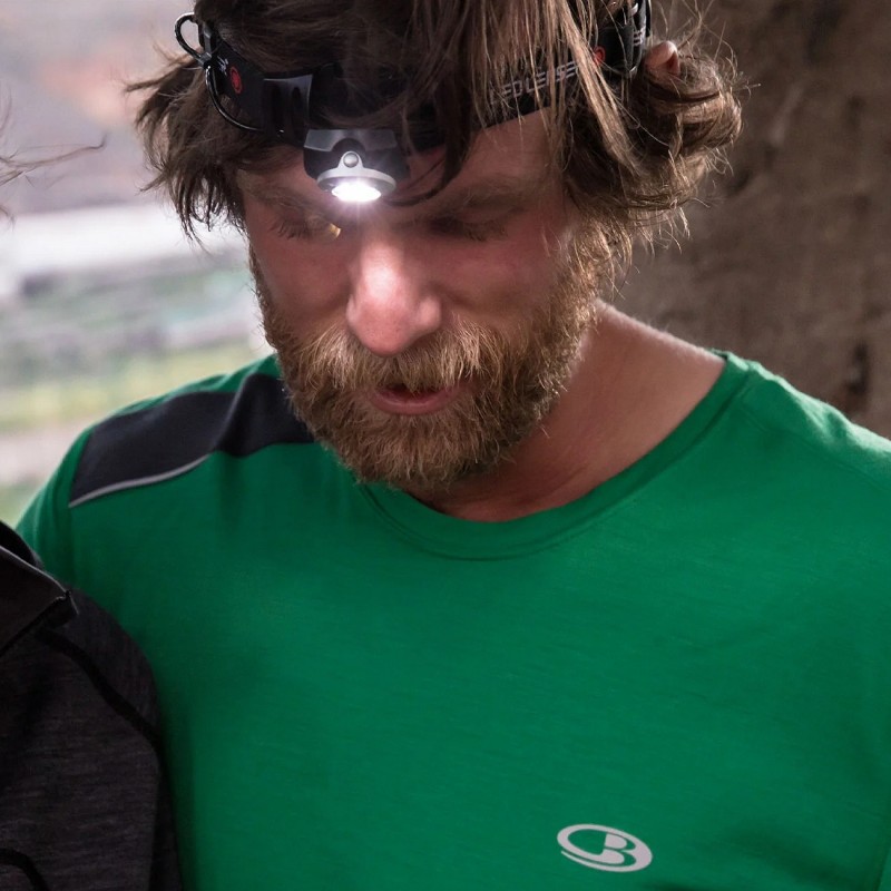 LED Lenser H3.2 head torch worn for hands-free lighting indoors