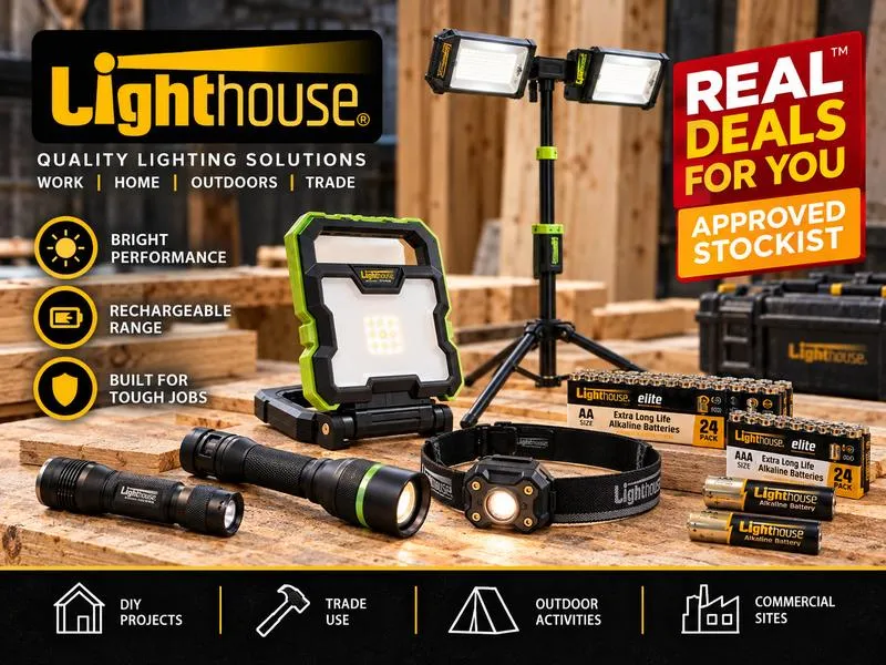 Lighthouse Work Lights, Torches & Batteries – Real Deals For You Lighthouse Real Deals For You