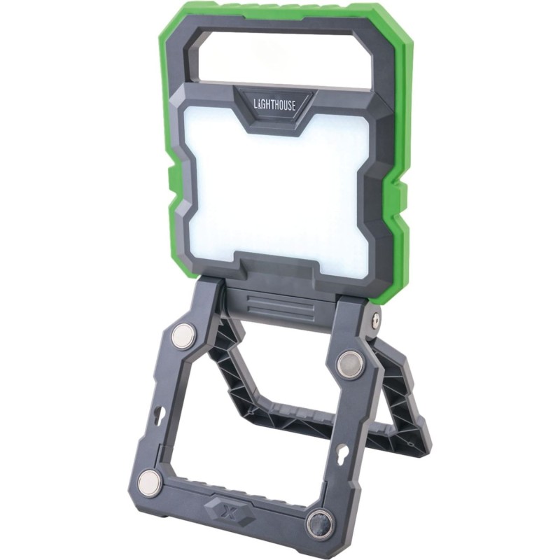 Rear view of the Lighthouse portable work light showing the support frame