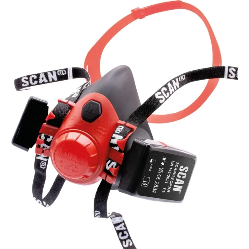 Scan Reusable P3 Half Mask Respirator Kit with Twin Filters XMS26MASK