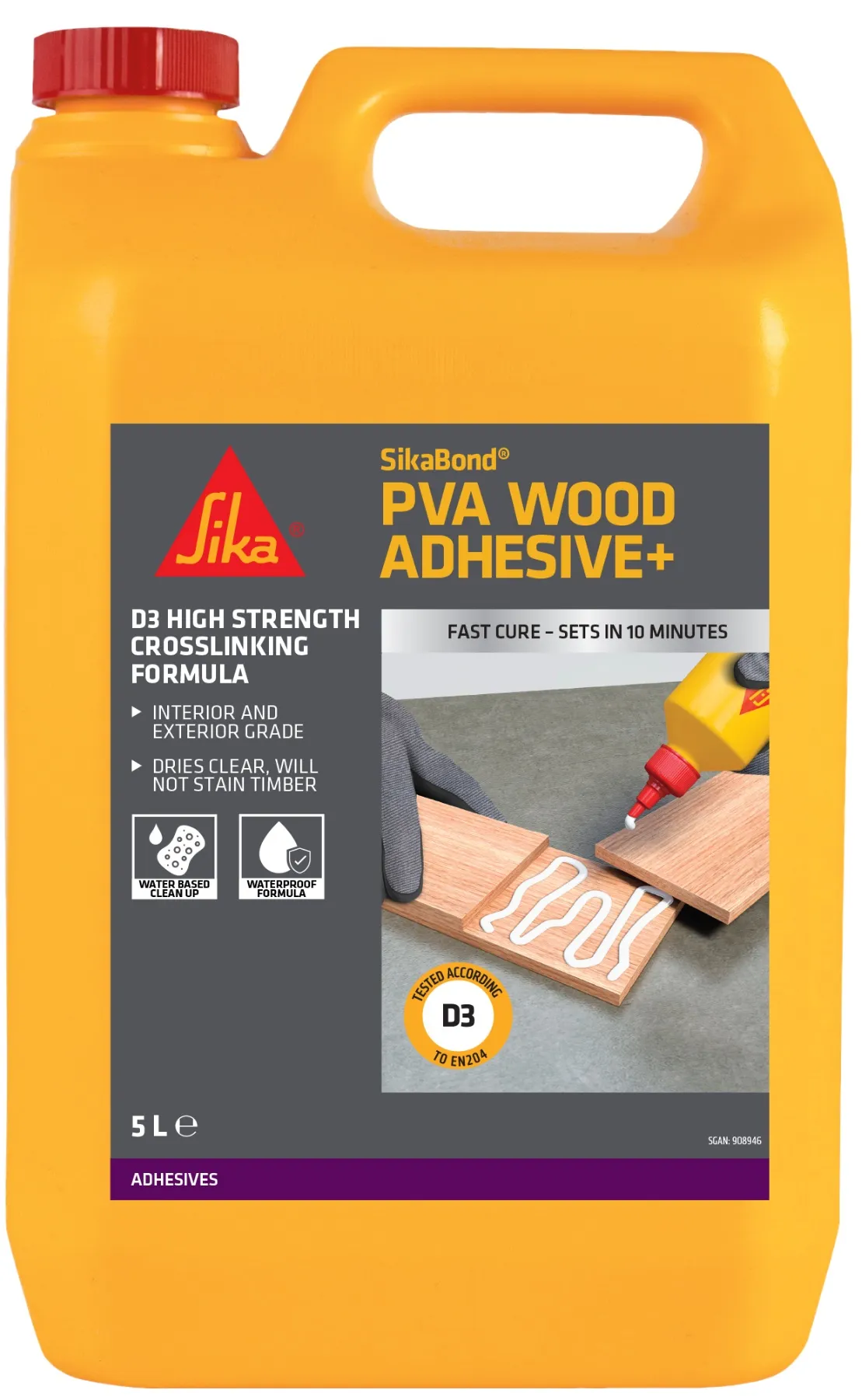 Untitled design – 1 Sika Sikabond PVA Wood Adhesive + 5 Litre D3 All Purpose Weatherproof Clear 907568