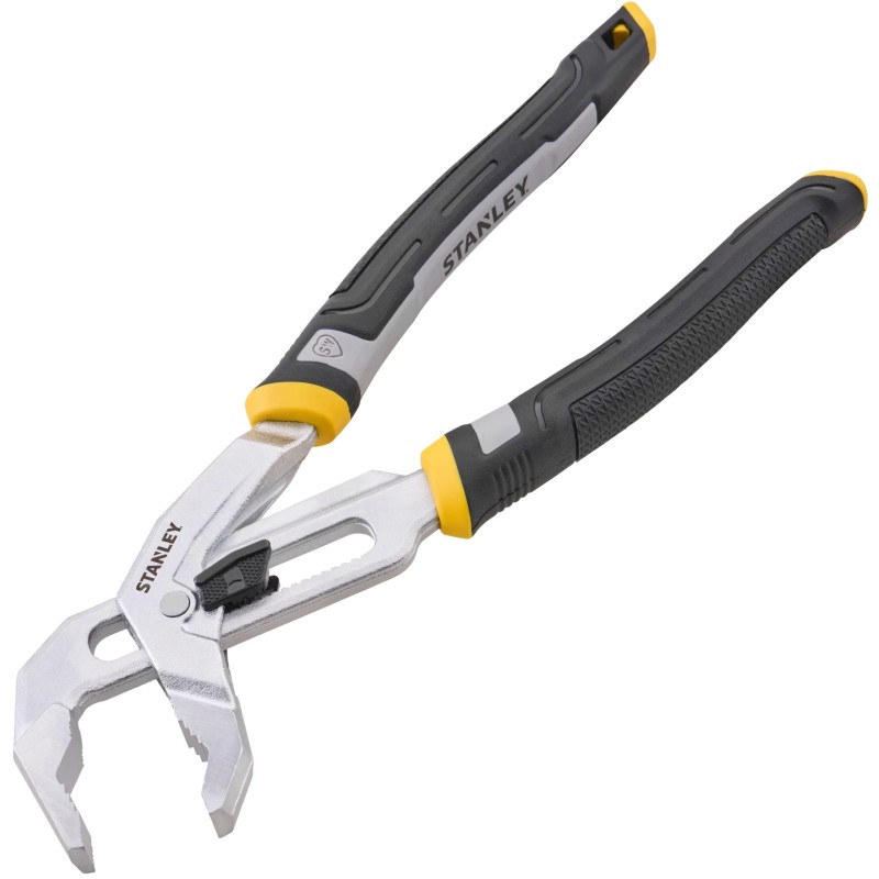 Stanley FatMax 250mm dual-adjust water pump pliers with black grip handles