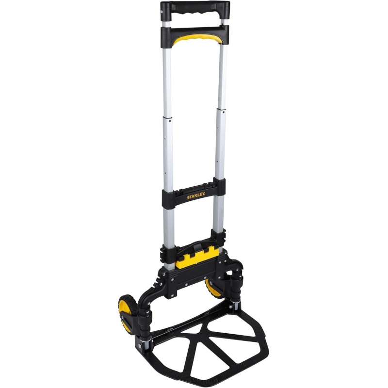 Stanley FT509 folding hand truck without basket viewed at an angle